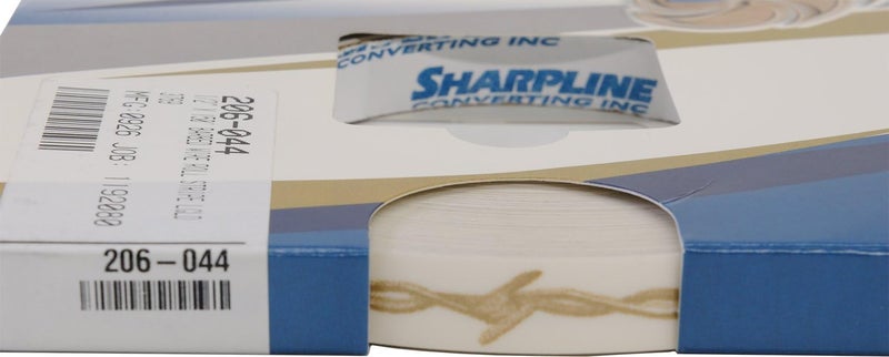 Sharpline Converting Sharpline 206 Barbed Wire Accent Stripe - 1/2" X 150' - 044 - Gold Metallic on Clear - Image 1